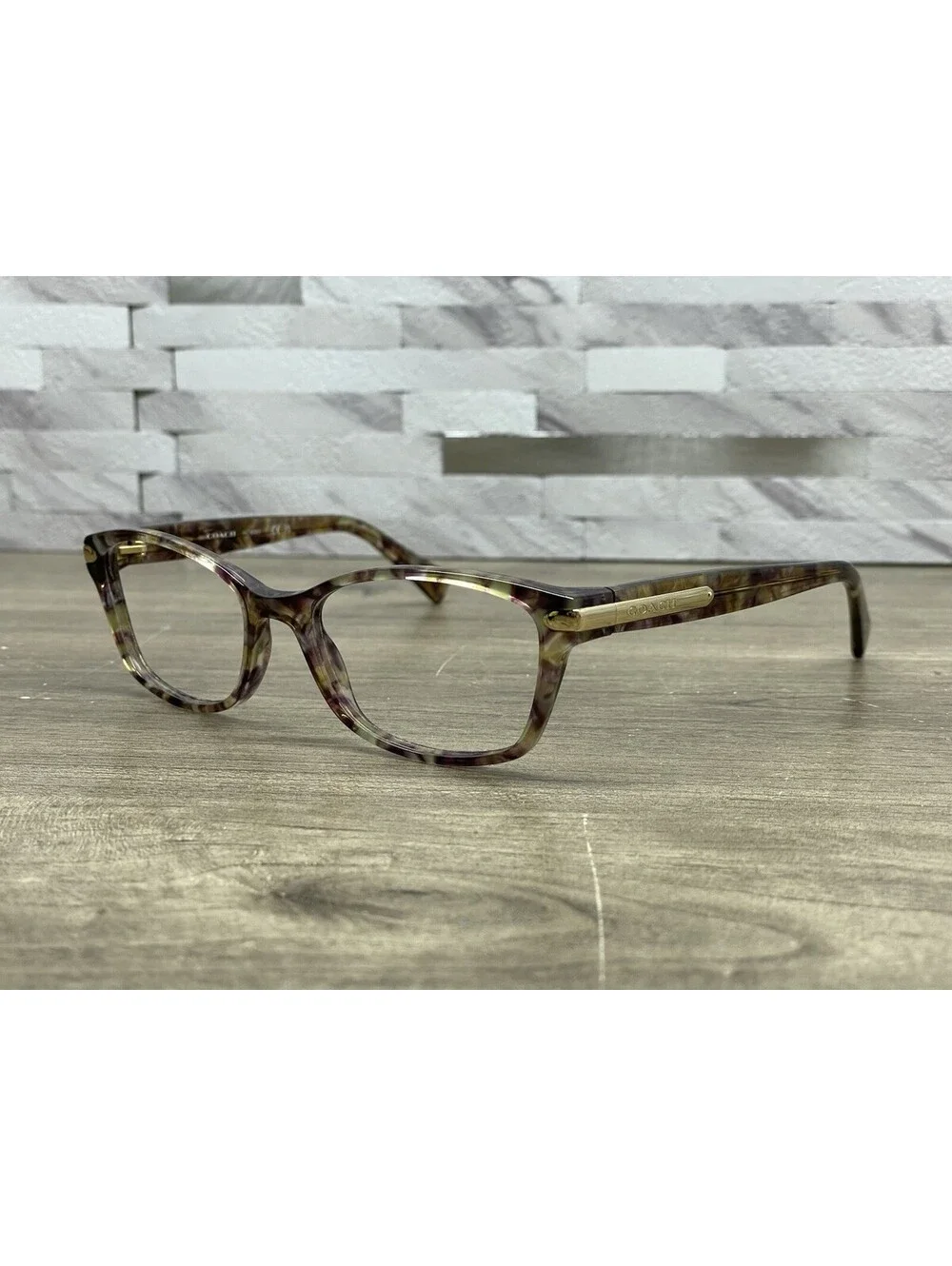 Coach Eyeglasses, Frames Only, HC 6065 5287, 51-17-135, Confetti Light Brown